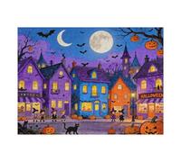 Halloween Ghost Town Puzzle for Adults 500 Pieces, Jigsaw Puzzles for Adults 500 Piece, Challenging Game Creative Kits, Impossible Game, Family Decoration Puzzle 20.5x15 in