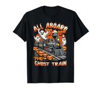 Halloween Ghost Train ChooChoo Locomotive Aboard Railroad T-Shirt