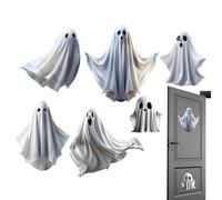 Halloween Ghost Window Clings | Halloween Glass Decorations | PVC Mural Decoration Spooky for Holiday Indoor Home Wall Kitchen Office Classroom Living Room Party