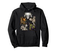 Halloween Ghost Witch Mummy Skeleton Scarecrow Pumpkin Pullover Hoodie