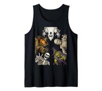 Halloween Ghost Witch Mummy Skeleton Scarecrow Pumpkin Tank Top
