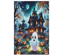 Halloween Ghost Wooden Jigsaw Puzzles 1000 Pieces Family Activity Puzzle Educational Games for Adults And Kids Age 12 Years Up （78×53cm）