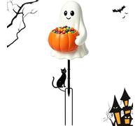 Halloween Ghost Yard Signs 2D Flat Trick Or Treat Figurine Decor