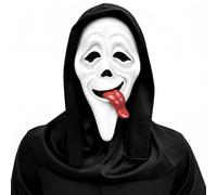Halloween Ghostface Mask, Costumed Scream Halloween Horror Mask | Scary Ghost Face Scream Mask, Horror Film ScreamMask, Halloween Horror Film Ghost Scream Scary Mask