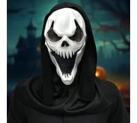 Halloween Ghostface Mask, Scream Mask for Children and Adults, Ghostface Mask, Devilish Scream Mask, Latex Scream Grimace, Scream Horror Fancy Dress for Halloween, Carnival, Costume Parties