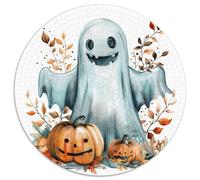 Halloween Ghosts And Monsters 1000 Piece Jigsaw Puzzles Circular Jigsaw Creative Family Game Beautiful Decoration Puzzle for Adults And Kids 1000pcs (67.5x67.5cm)