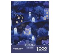 Halloween Ghosts And Monsters 1000 Pieces Paper Jigsaw Puzzle Challenging & Brainteasing Beautiful Decoration for Adults And Kids 38x26cm/1000pcs