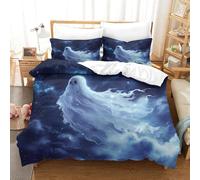 Halloween Ghosts And Monsters Duvet Cover Set 3 PCS Hotel Quality Quilt Cover Bedding Sets Bed Covers with Pillowcases with Zipper Closure Ultra Soft Hypoallergenic Microfiber Super King（260x220cm）