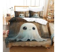 Halloween Ghosts And Monsters Duvet Cover Sets 3 PCS Hotel Quality Quilt Cover Bedding Set Bed Covers with Pillowcases with Zipper Closure Ultra Soft Anti Allergic Microfiber Single（140x200cm）