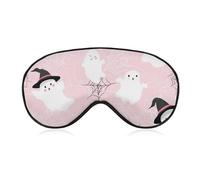 Halloween Ghosts and Spider Webs Blackout Sleep Mask for Side Sleeper Soft Covers for Travel Essentials Nap