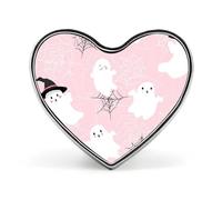 Halloween Ghosts And Spider Webs Heart Shaped Enamel Brooch Pin Button Badges Decoration Hat Clothing Bag Accessories Gift Crafts
