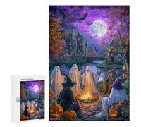 Halloween Ghosts And Witches Scene Puzzle 1000 Teile Schwer Puzzle Spielzeug Lernspiel Impossible Herausforderungsspielzeug Für Erwachsene Kinder 300 PCS