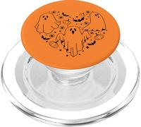 Halloween Ghosts Bats Pumpkins Flowers Heart Shape Spooky PopSockets PopGrip for MagSafe