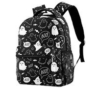 Halloween Ghosts Boo Laptop Backpack School Bag for Boys Girls Casual Bookbags Canvas Rucksack