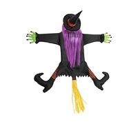 Halloween Ghosts Bump The Witch Into The Tree For Halloween Decorations Crashed Witch Hanging Props For Outdoor Tree Porch Party Supplies Gnomes Not (B, One Size)