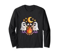 Halloween Ghosts Campfire Spooky Season Style Long Sleeve T-Shirt