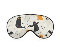 Halloween Ghosts Cats Bats Blackout Sleep Mask for Side Sleeper Soft Covers for Travel Essentials Nap