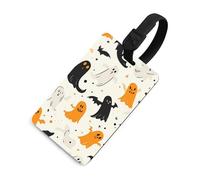 Halloween Ghosts Cats Bats Luggage Tags for Suitcases Handbag Tag Labels Travel Accessories Privacy Cover ID Label