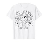Halloween Ghosts Coloring and Painting Yourself Value Graphic T-Shirt, Men, White, M