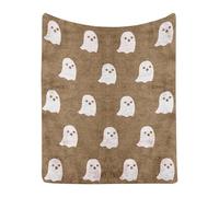 Halloween Ghosts Fleece Blanket Winter Blankets Sherpa Throw Living Room Bedroom Halloween Quilt Soft Cosy Single Throw for Adults Kids Fit All Season