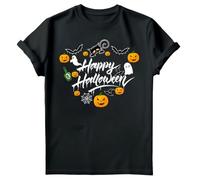 Halloween Ghosts Horror Unisex Oversized Tee Scary Spooky Creepy Design Men's & Women's Graphic T-Shirt Perfect for Halloween #H Black 14