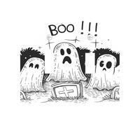 Halloween Ghosts Light Switch Cover Plates/Outlet Covers, Black White Cemetery Design for Festive Seasonal Decor, Thermoplastic Wall Plates, Standard Size Double Toggle