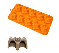Halloween Ghosts Mould, 8-Cavity Chocolate Ghost Moulds, Ghost Jello Mold, Halloween Candy Moulds, Ghost Pudding Mould, for Making Ice Cube, Jelly, Chocolate, Candy, Cookie, Gummy DIY (bat 1pcs)