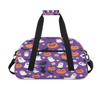 Halloween Ghosts Pumpkins Duffel Bags for Women Men Kids Girls Boys Overnight Weekender Travel Bag 24L Sport Gym Duffel Bag Practice Tote Carry Bag