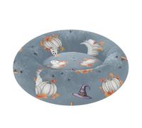 Halloween Ghosts Pumpkins Pet Dog Beds Warm & Soft fluffier Dog & Cat Cushion for Medium Size Pets Sleeping