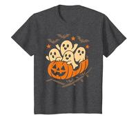 Halloween Ghosts Ride Pumpkin Rollercoaster Ghost Train T-Shirt, Youth, Dark Heather Grey, 2T