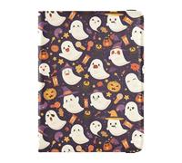 Halloween Ghosts Stars Leather Passport Holder for Travel Secure Hidden Passport Wallet for Women Trip Must Haves Accessories
