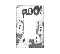 Halloween Ghosts Switch Plates Black White Spooky Graveyard for Wall Accents Thermoplastic Wall Plates Standard Size