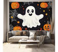 Halloween Ghosts Tapestry, Pumpkin, Spider Web Wall Tapestry, Bedroom Dorm Room Decorative Tapestries, Black 150 X 230 Cm,Suitable For Beach Towels, Yoga Mats, Holiday Party Decorations