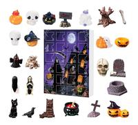Halloween Ghosts Toys Countdown Calendar,24 Pieces Halloween Horror Figures Calendar | Seasonal Decoration For Kids Youth And Family