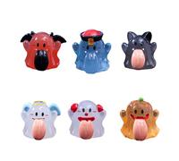 Halloween Ghosty Figurines Resins Statues Lights In The Darks Tongue Monsters Ornament Indoor Halloween Decors Resins Sculptures