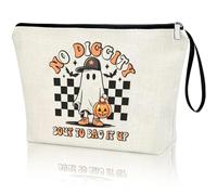Halloween Gifts for Halloween Staff NO DIGGITY BOUT TO BAG IT UP Candy Bag Zipper Organiser Pouch Fun Ghost Decoration Trick or Treat Bag for Girls Kids Gift Bag for Halloween Thanksgiving Christmas