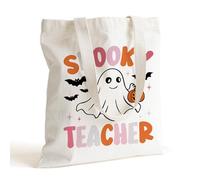 Halloween Gifts for Women Men Halloween Candy Tote Bag for Trick or Treat Canvas Tote Bags for Candy Party Decorations Gift Canvas Bags for Mom Dad Granddaughter Grandson Son Daughter Sister Brother