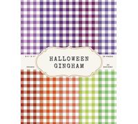 Halloween Gingham Scrapbook Paper - 50 Pages, 25 Double-Sided Designs - 8.5 x 11 in Spooky Pattern Pad: Black, Orange, Purple, Green Gingham Patterns ... Crafts, Collage, Cards, Journals, Decor