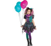 amscan 9904757 Girls Creepy Harlequin Halloween Fancy Dress Costume Age 6-8 Years
