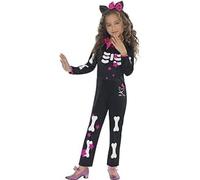 Halloween Girls Hello Kitty Star Skeleton Costume