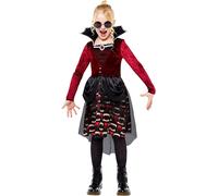 amscan 9917904 - Childs Midnight Vampiress Lady Fancy Dress Gothic Halloween Costume Girls Kids