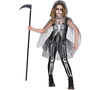 Halloween Girls Skeleton Reaper Costume