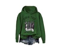 Halloween Girl's Trip Salem Massachusetts Witch Shirt Womens Girls Trip Shirts Long SleeveSweatshirts Hoodie (Green, 3X-Large)