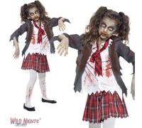 Halloween Girls Zombie Schollgirl Costume