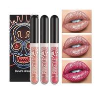 Halloween Glitter Liquid Lipstick Set Matte Liquid Lipstick Set Glitter Diamond Shining Lip gloss Long Lasting Waterproof Halloween Makeup Lipsticks Set (Set A)