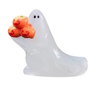 Halloween Glow in The Dark Halloween Resin Desktop Ornament Cute Holding Pumpkin for Home Living Room Bedroom Decoration (A, 3. 8x3. 2cm)