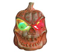 Halloween Glow In The Dark Scary Pumpkin Costume Accessory For Kids Adults Party Decoration (Orange, 26x20cm)