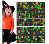 Halloween Glow Stickers,Halloween Glowing Stickers Cute Body Decal - 10x Cute Halloween Stickers, Assorted Patterns Decals for Party Favors