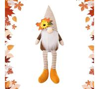 Halloween Gnome, Bendable Sunflower & Autumn Holiday Figures, Soft Handmade Design, Decorative Ornaments for Home Household Thanksgiving Christmas Holiday Cafe Family Friends