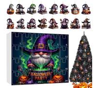 Halloween Gnome Calendar, Countdown to Halloween on Flat Gnomes, 24 Day Decorative Figurines, Gift Idea for , Family Engagement for the Whole Family